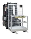 Arbeitsbühne B1210xT1040xH1990mm silber TZN Trgf.300kg BAUER