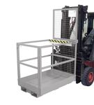 Arbeitsbühne B805xT1290xH1990mm silber TZN Trgf.300kg BAUER