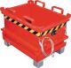 Klappbodenbehälter 0,13 m³ L600xB800xH625mm lack.feuerrot