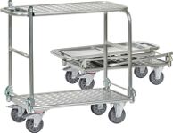Tischwagen Alu 2 Ladeflächen L720xB450mm Trgf.200kg klappbar FETRA