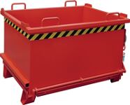 Klappbodenbehälter 0,75 m³ L1035xB1310xH930mm lack.feuerrot