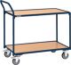Tischwagen 2 Ladeflächen L1000xB600mm saphirblau Trgf.300kg Bügel senkr.TECWERK