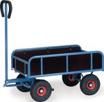 Handwagen m.4 Sperrholzwänden Ladefl.L1145xB645mm Luft Bereifung Trgf400kg FETRA