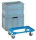 Kistenroller Trgf.250kg, NW-Nr.: 9000444235 PA-Bereifung L605xB405mm, ABS-Ku.blau FETRA mit TPE-Bereifung, Tragfähigkeit 200kg