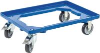 Kistenroller Trgf.250kg, NW-Nr.: 9000444240 Gummi-Bereifung, L600xB400mm Ku.blau ALLIT   