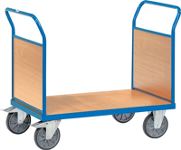 Plattformwagen Ladefläche L1200xB800mm 2 Stirnwände mit TPE-Bereifung Trgf.500kg