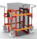 Hubtransportroller Tragfähigkeit/Paar 2800kg Polyamid-Bereifung rot