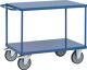 Tischwagen 2Ladeflächen L1200xB800mm blau Trgf.600kg Stahlblechboden FETRA