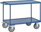 Tischwagen Bügel waagerecht 2Stahlblechwan. L1200xB800mm Rand-H.10mm brillantbl.