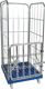 Rollbehälter L724xB815xH1660mm 4Seitenwände Ku.-Pplattform PP Bereifung feuerrot