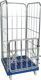Rollbehälter L724xB815xH1660mm 4Seitenwände Ku.-Pplattform PP Bereifung feuerrot