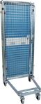 Sicherheits-Rollbehälter L823xB728xH1880mm Ku.-BD, Elastic,grau Bereifung
