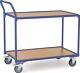 Tischwagen 2 Ladeflächen L1200xB800mm brillantblau Trgf.300kg Bügel senkrecht