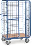 Paketwagen Drahtgitterverkleidung L1200xB800mm brillantblau m.Flügeltüren u.Dach