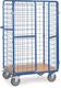 Paketwagen Drahtgitterverkleidung L1200xB800mm brillantblau m.Flügeltüren u.Dach