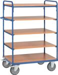 Etagenwagen L850xB500xH1511mm Gesamt-Trgf.500kg 5 Etagen Stirnwand offen FETRA