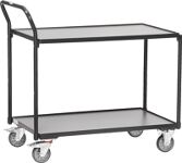 Tischwagen 2 Ladeflächen L1000xB600mm grau Trgf.300 kg Bügel senkrecht FETRA