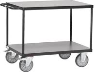 Tischwagen 2 Ladeflächen L1200xB800mm grau Trgf.600 kg FETRA