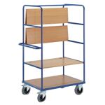 Etagenwagen L1000xB800xH1880mm Gesamt-Trgf.600 kg 4 Etagen Stirnwand offen