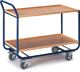 Tischwagen 2 Holzwerkstoffplatten L775xB475mm Rand-H.20mm enzianblau