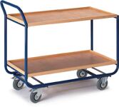 Tischwagen 2 Holzwerkstoffplatten L1000xB575mm Rand-H.20mm enzianblau