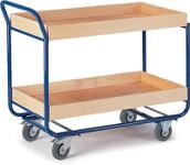 Tischwagen 2 Holzwerkstoffplatten L1000xB575mm Rand-H.80mm enzianblau