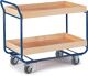 Tischwagen 2 Holzwerkstoffplatten L1000xB575mm Rand-H.80mm enzianblau