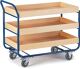 Tischwagen 3 Holzwerkstoffplatten L1000xB575mm Rand-H.80mm enzianblau
