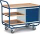 Tischwagen m.1Schrank 3Holzwerkstoffplatten L1000xB575mm Rand-H.20mm enzianblau