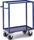 Tischwagen Bügel waagerecht 2Stahlblechwannen L895xB495mm Rand-H.30mm enzianblau