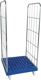 Rollbehälter L724xB815xH1660mm 2 Seitenwände Ku.-Plattform PP Bereifung blau
