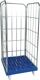 Rollbehälter L724xB815xH1660mm 3Seitenwände Ku.-Plattform PP Bereifu. enzianblau