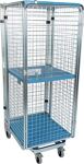 Sicherheits-Rollbehälter L823xB728xH1880mm Ku.-BD,Zwischen-BD Elastic,grau Ber.