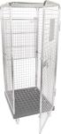 Sicherheits-Rollbehälter L724xB815xH1800mm 3Seitenw.Flügeltür PP Bereifung grau