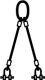 Drahtseilkrangeschirr 2-strängig m.Ovalr.u.2 Schäkeln L1000xD18mm Trgf.3150 kg