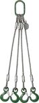 Drahtseilkrangeschirr 4-strängig m.Ovalr.u.4 Ösenh.L1000xD18mm Trgf.4700 kg