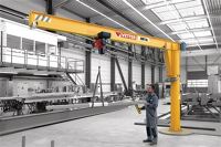 Säulenschwenkkran m.Elektrokettenzug u.Handfahrwerk Trgf.1000 Ausladung 5000