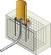 Ankerschraube m.Schablone f.Fundament L 2500 x B 2500mm f.Kran 2000kg 5000mm