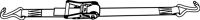 Ratschen-Zurrgurt DIN 12195-2 L.4m B.35mm 2-tlg.m.Ratsche+SP-Haken LC U 2000 daN