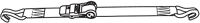 Ratschen-Zurrgurt DIN 12195-2 L.4m B.25mm 2-tlg.m.Ratsche+SP-Haken LC U 800 daN