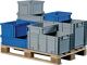Transportstapelbehälter, NW-Nr.: 9000447798 L300xB200xH120mm grau PP, Muschelgr.Seitenwände geschl.PROMAT