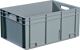 Transportstapelbehälter, NW-Nr.: 9000447830 L600xB400xH340mm grau PP, Durchfassgr.Seitenwände geschl.PROMAT