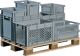 Transportstapelbehälter, NW-Nr.: 9000447870 L600xB400xH420mm grau PP, Durchfassgr.Seitenwände durchbrochen LOCKWEILER
