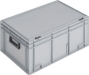 Ku.-Koffer, NW-Nr.: 9000447885 L600xB400xH293mm PP 2, Griffe Schiebeverschluss grau 55l LOCKWEILER  
