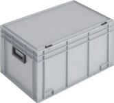 Ku.-Koffer, NW-Nr.: 9000447886 L600xB400xH353mm PP 2, Griffe Schiebeverschluss grau 70l LOCKWEILER  