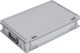 Kunststoffkoffer L600xB400xH133mm PP 2 Griffe Schiebeverschluss grau 24l