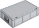 Kunststoffkoffer L600xB400xH183mm PP 2 Griffe Schiebeverschluss grau 34l