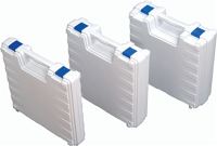Kunststoffkoffer PP, NW-Nr.: 9000447910 B388xT388xH85mm, mit PU-Noppenschaum 25mm silbergrau  
