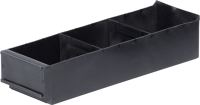 Regalbox L300xB160xH100/112mm schwarz PP 15 St/Karton LA-KA-PE