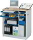 Computerstation H1100xB1030xT660mm stationär enzianblau lichtgrau
